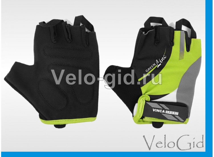 Перчатки велосипедные Vinca Green Line XS